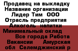 Продавец на выкладку › Название организации ­ Лидер Тим, ООО › Отрасль предприятия ­ Алкоголь, напитки › Минимальный оклад ­ 24 600 - Все города Работа » Вакансии   . Амурская обл.,Селемджинский р-н